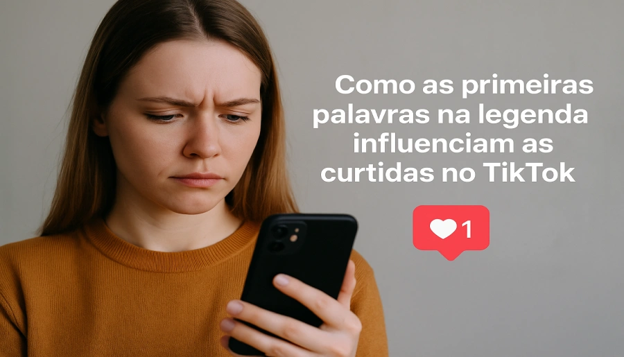 Como as primeiras palavras na legenda influenciam as curtidas no TikTok