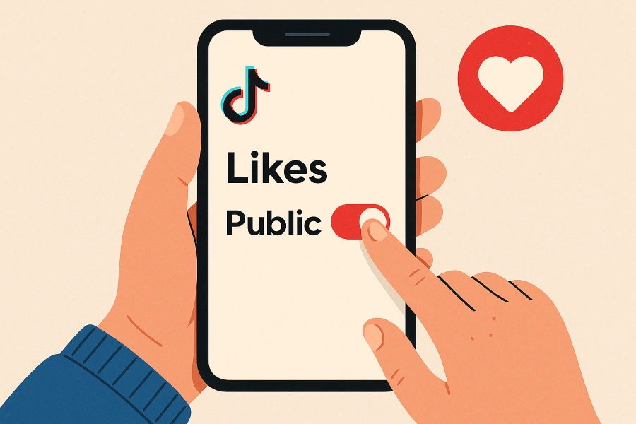 Como deixar as curtidas públicas no TikTok?