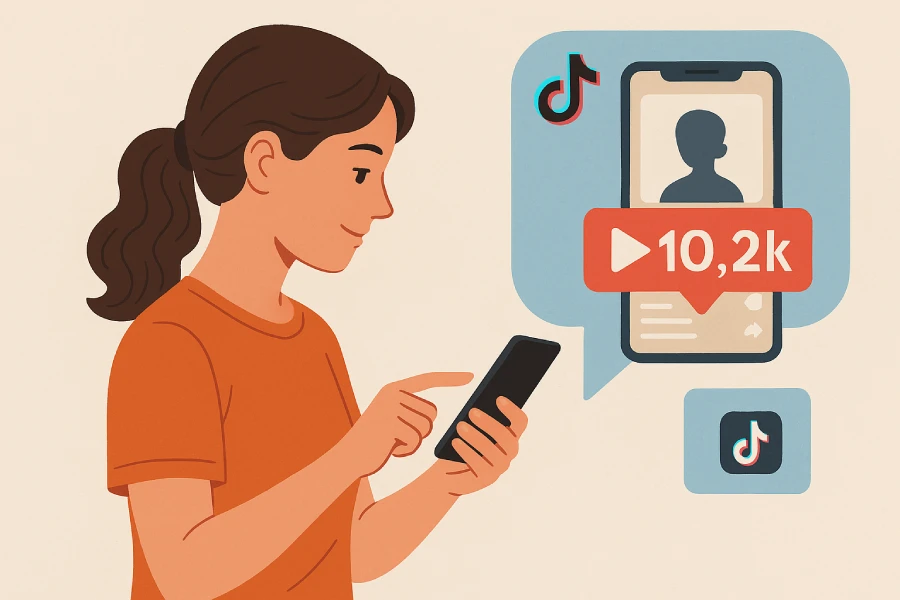 Como o TikTok contabiliza as visualizações de vídeos?