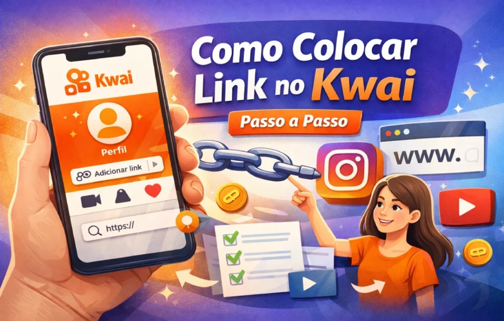 Como colocar link no Kwai