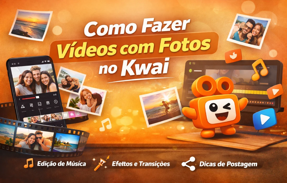 Como fazer vídeos com fotos no Kwai