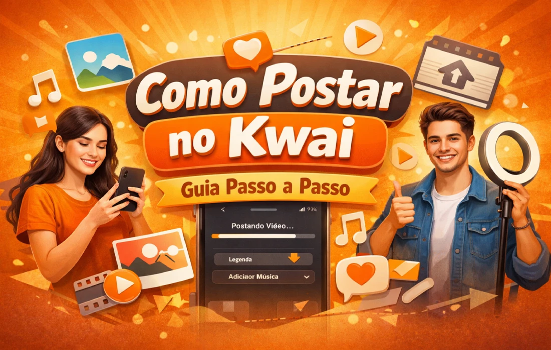 Como postar no Kwai