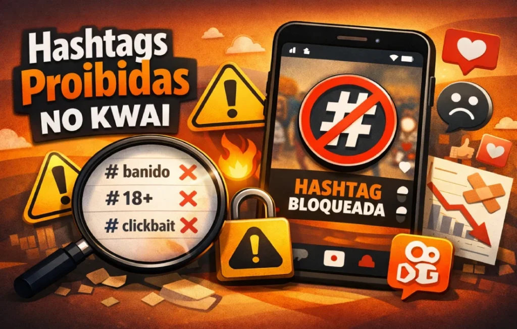 Hashtags proibidas no Kwai