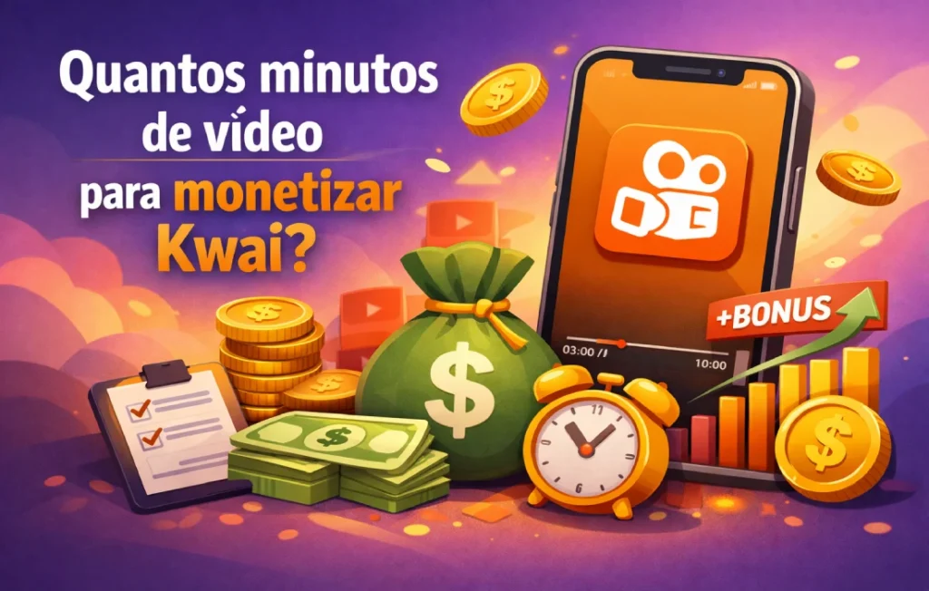 Quantos minutos de vídeo para monetizar Kwai