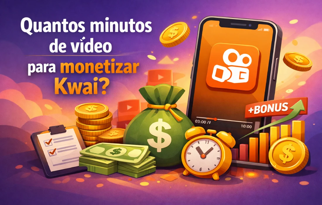 Quantos minutos de vídeo para monetizar Kwai