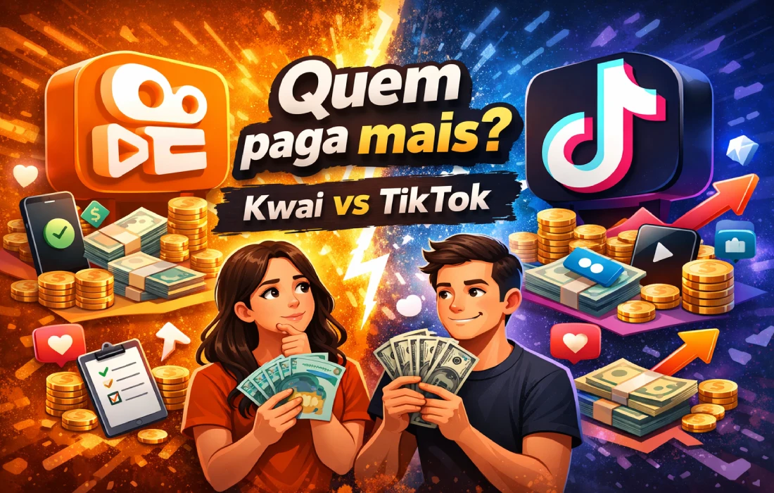 Quem paga mais Kwai ou TikTok