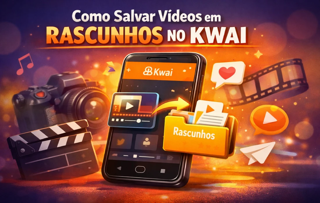 Salvar Vídeos em Rascunhos no KWAI