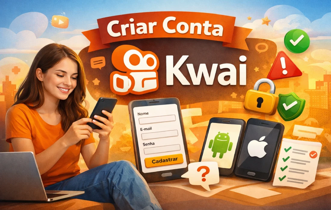 criar uma conta no Kwai