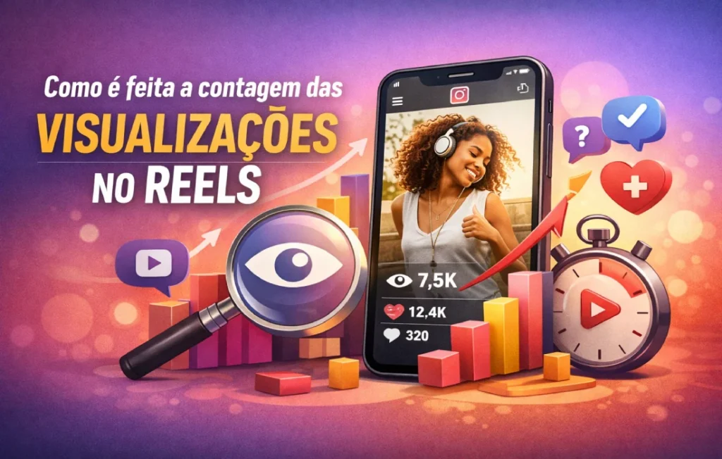 Como é feita a contagem das visualizações no Reels