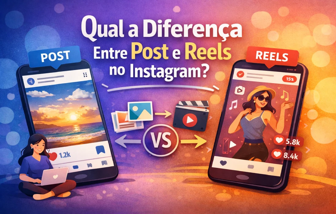 Diferença entre Post e Reels no Instagram
