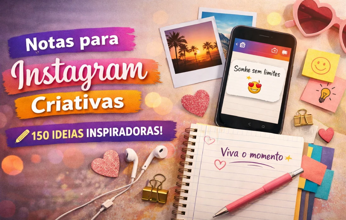 Notas para Instagram criativas