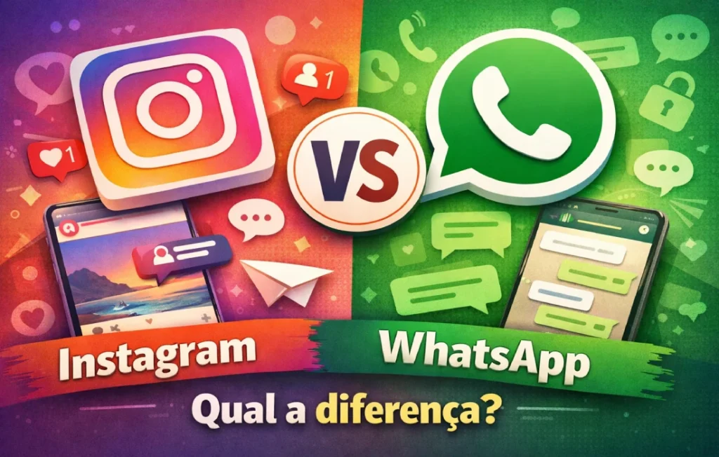 Qual a diferença do Instagram para o WhatsApp