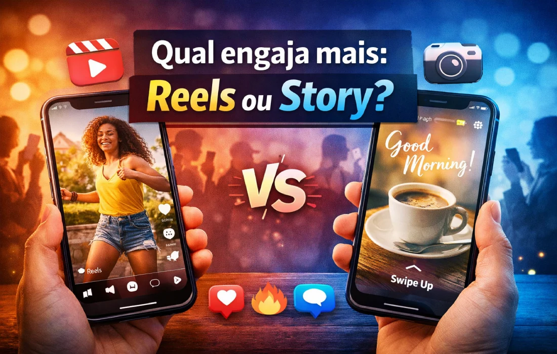 Qual engaja mais reels ou Story